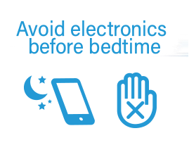 Avoid using electronics before bedtime