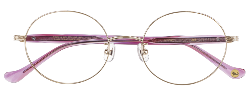 ラプンツェル ラウンド ピンク色のメガネ