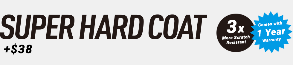 SUPER HARD COAT スーパーハードコート｜セットレンズ3倍キズに強い、しかも1年保証付！